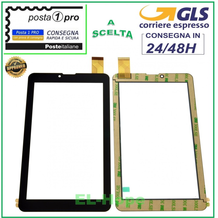 ÉCRAN TACTILE EN VERRE MEDIACOM M-MP720M M-MP721M SMARTPAD 7.0 ORIGINAL NOIR