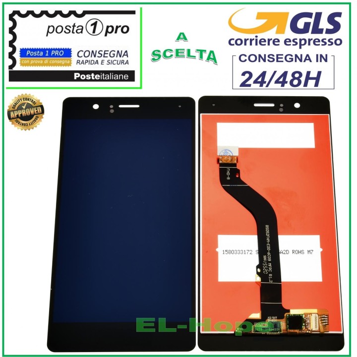 Écran LCD tactile en verre noir pour Huawei P9 Lite VNS-L31 L23 L21