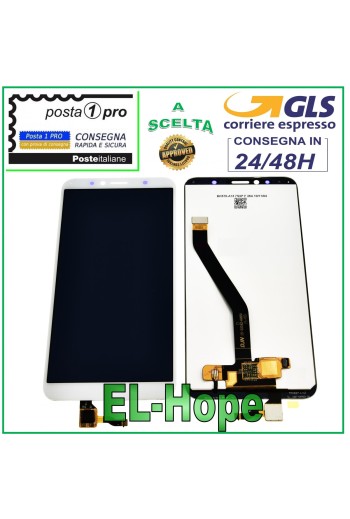 Écran LCD tactile blanc pour Huawei Y6 2018 ATU-L11 L21