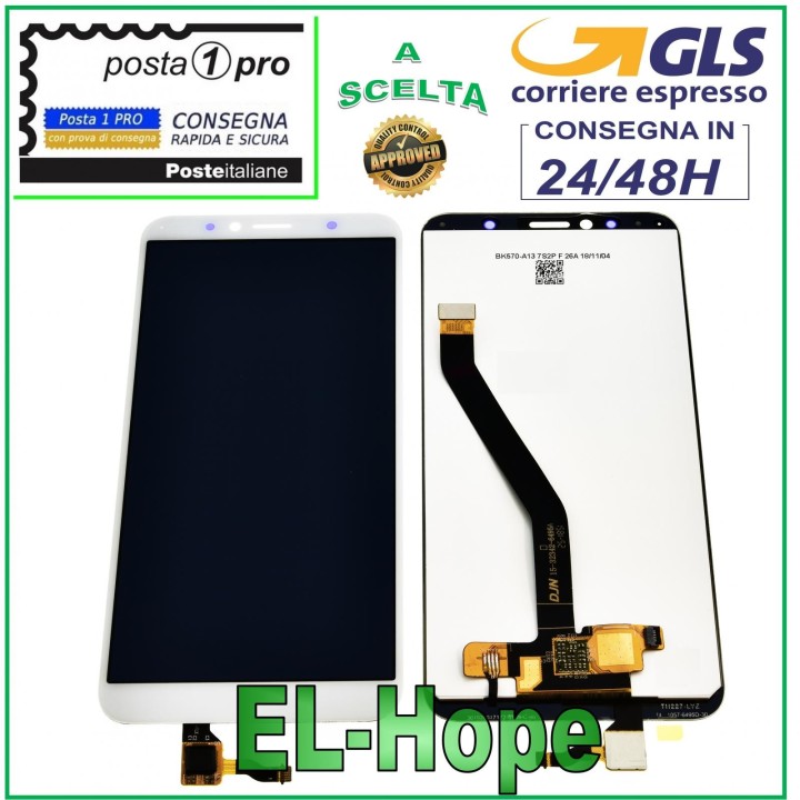 Écran LCD tactile blanc pour Huawei Y6 2018 ATU-L11 L21