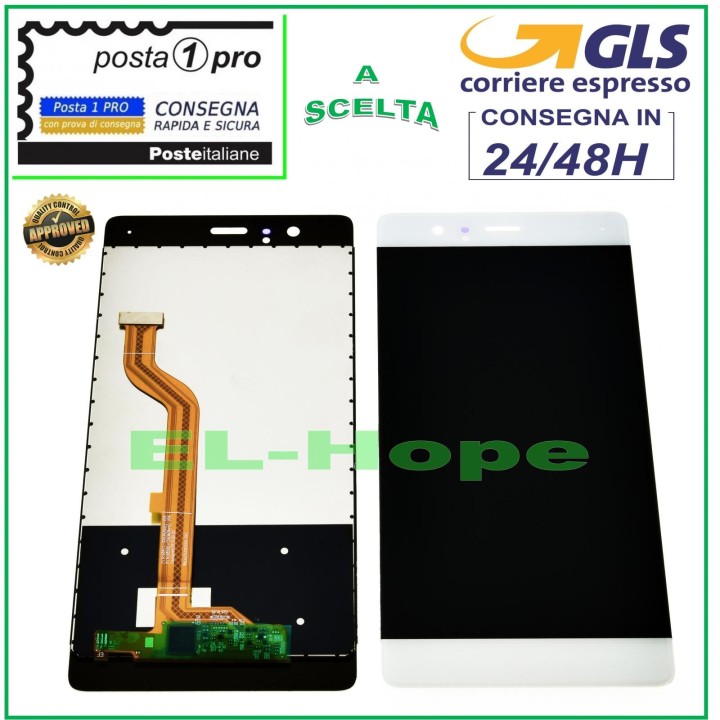 Écran LCD tactile en verre blanc pour Huawei P9 EVA-L09 L19 L29