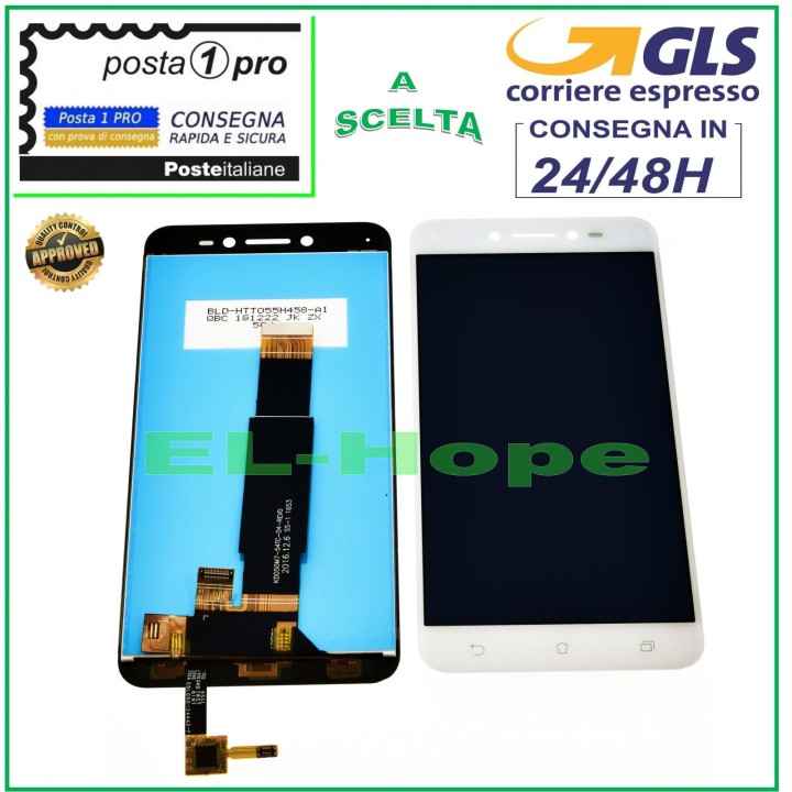 Écran tactile en verre blanc pour ASUS Zenfone Live ZB501KL A007