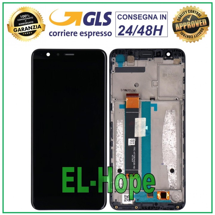 Cadre d'e'cran LCD tactile noir pour ASUS Zenfone Max Plus X018DC X018D ZB570 TL