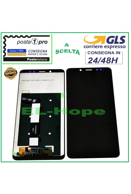 Écran LCD tactile en verre noir pour Xiaomi Redmi Note 5/5 Pro