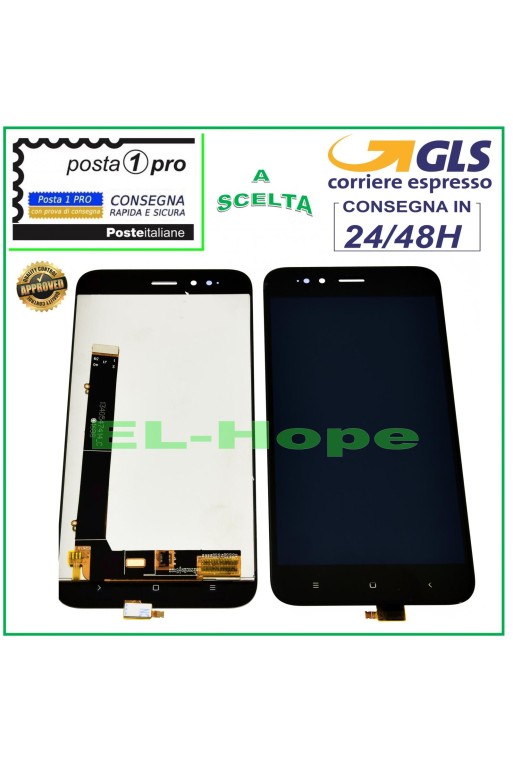 Écran LCD tactile en verre noir pour Xiaomi Mi 5X A1 Mi5X MIA1 MDG2