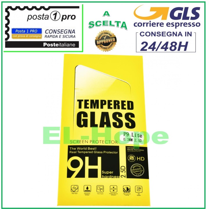 Film de protection en verre trempe' pour e'cran LCD Huawei P9 Lite