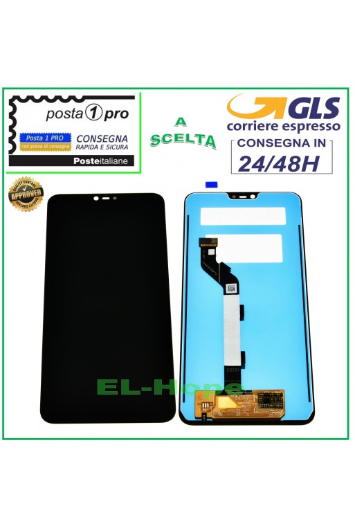 Écran LCD tactile en verre noir pour Xiaomi Mi8 Lite