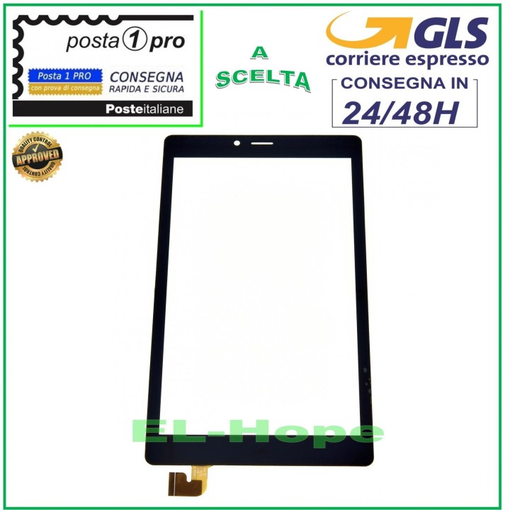 Vitre tactile Alcatel Pixi 4 9003X 2Balit1 Tablette 7 Nume'riseur Noir