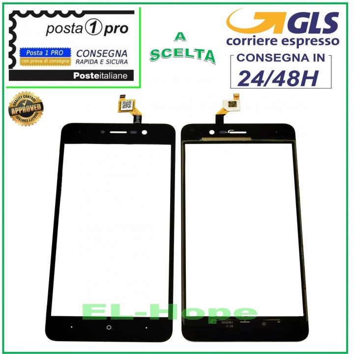 Vitre tactile Wiko Lenny 4 Noir 5.0