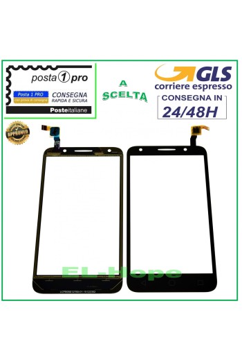 Vitre tactile noire pour Alcatel Pixi 4 5.0 5045 5045X