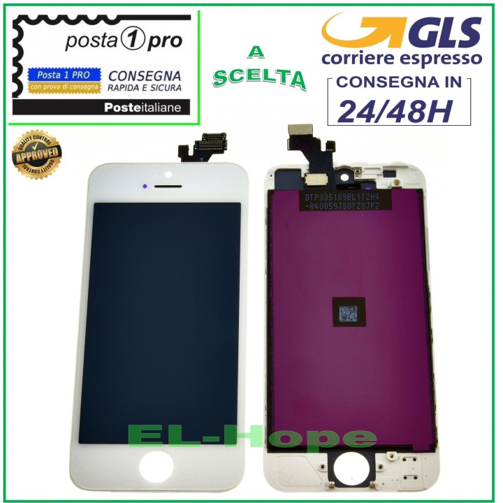 ÉCRAN TACTILE LCD RETINA POUR APPLE IPHONE 5 ÉCRAN BLANC + CADRE