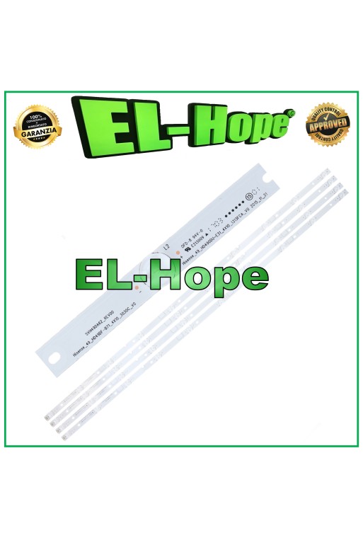 KIT 4 BARRES 10 LED POUR TV 49 HISENSE HD490DU-E31 HD49DF-B71 SVH490A62_REV00