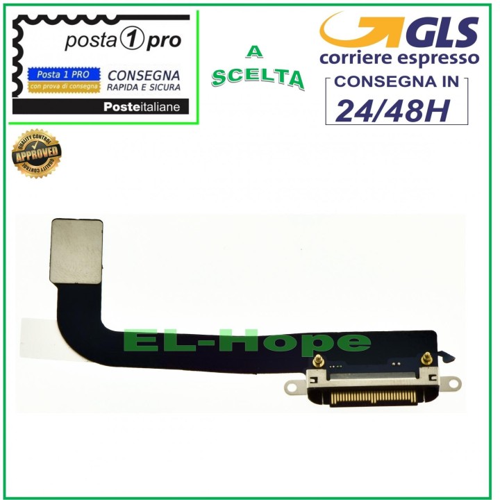 CONNECTEUR DE CHARGE APPLE IPAD 3 A1403 A1416 A1430 STATION DE CHARGE FLAT FLEX NOIR