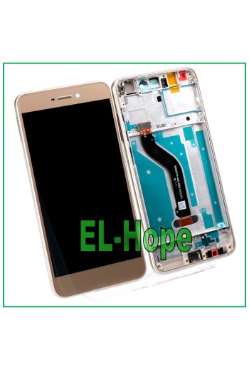 Cadre d écran LCD pour Huawei P8 Lite 2017 PRA-LA1 LX1 LX3, écran tactile en verre doré