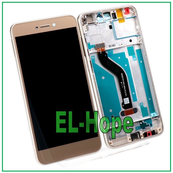 Cadre d e'cran LCD pour Huawei P8 Lite 2017 PRA-LA1 LX1 LX3, e'cran tactile en verre dore'