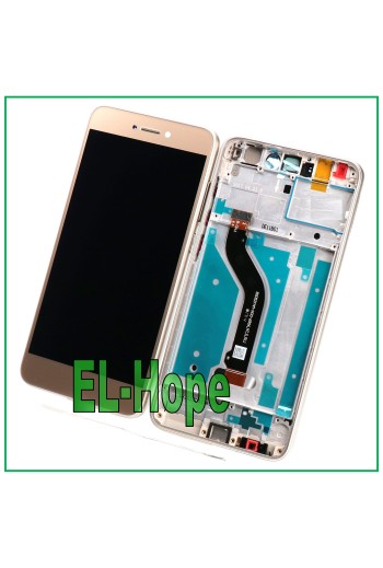 Cadre d écran LCD pour Huawei P8 Lite 2017 PRA-LA1 LX1 LX3, écran tactile en verre doré