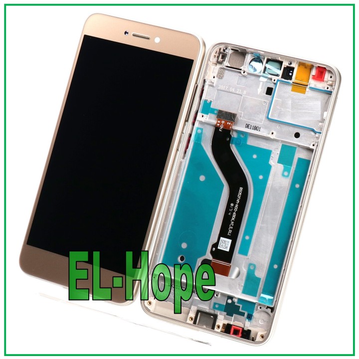 Cadre d e'cran LCD pour Huawei P8 Lite 2017 PRA-LA1 LX1 LX3, e'cran tactile en verre dore'