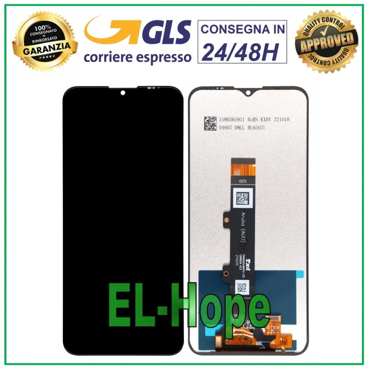 Écran LCD tactile noir pour Motorola Moto G20 XT2128 XT-2128