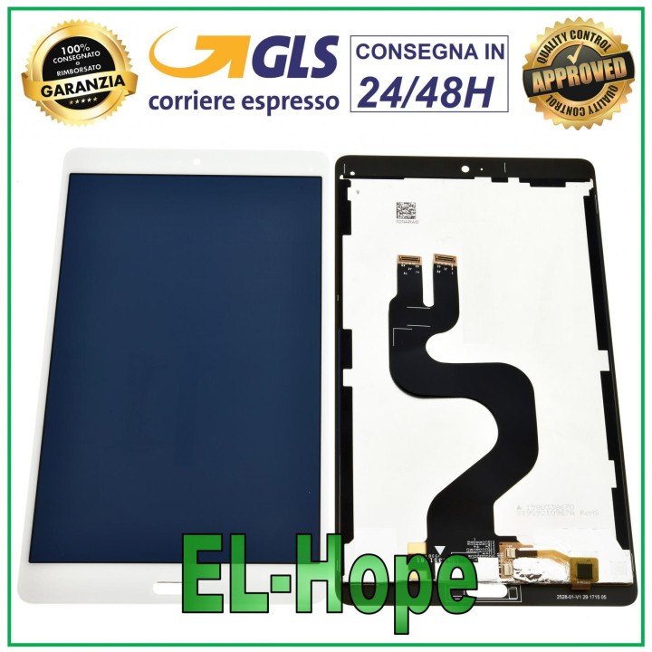 Écran LCD tactile 8,4  blanc pour Huawei MediaPad M3 BTV-W09 BTV-DL09