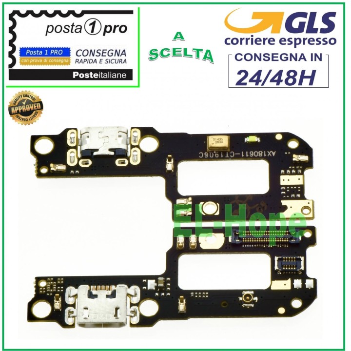 CONNECTEUR DE CHARGE REDMI 6 + PLUS MICROPHONE DOCK JACK PCB CHARGE MICRO USB