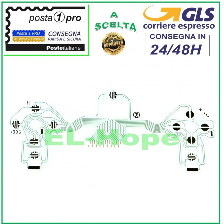 Clavier interne plat et flexible pour manette Sony Playstation 4 PS4
