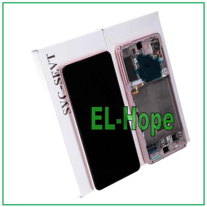 Cadre d origine, e'cran tactile rose pour Samsung S21 SM-G991 (GH82-27255D)