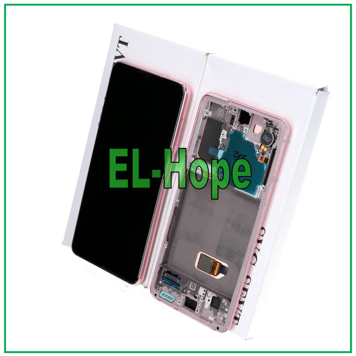 Cadre d origine, e'cran tactile rose pour Samsung S21 SM-G991 (GH82-27255D)