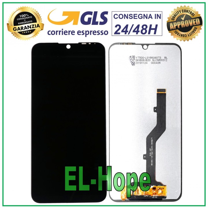 Écran LCD tactile en verre noir pour ZTE Blade A5 2020 - A7 2020