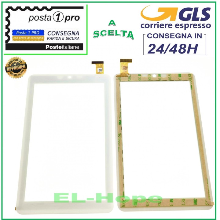 ÉCRAN TACTILE EN VERRE MEDIACOM 745GO SMARTPAD M-MP745GOB BLANC ORIGINAL