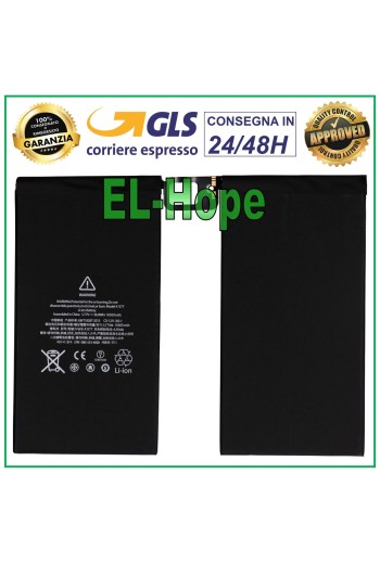 Batterie de remplacement Li-ion pour Apple iPad Pro 12.9 pouces A1577 A1584 A1652 10307 mAh