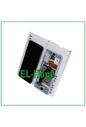 Écran LCD + cadre d origine Samsung Galaxy S20 SM-G980 G981 Écran tactile bleu