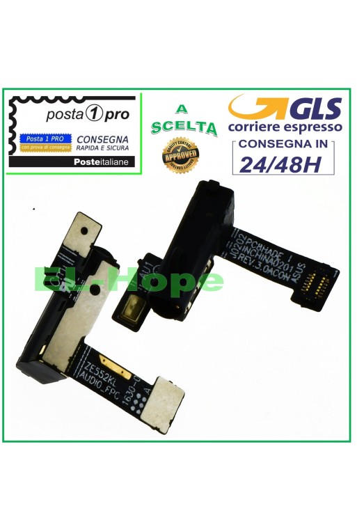 Câble plat flexible jack audio pour casque ASUS Zenfone 3 ZE520KL Z017D + microphone
