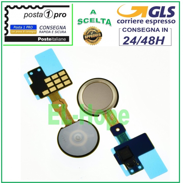 Bouton d accueil plat et flexible avec capteur d empreintes digitales pour LG G5 H850 H840 H830 H831, dore'