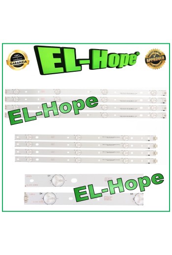 KIT 8 BARRES TV LED 47 PHILIPS LB416 CL-47-D407-R-V2/4 / LB415 CL-47-D407-L-V2/4