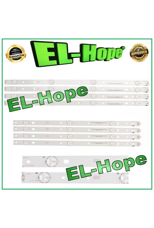 KIT 8 BARRES TV LED 47 PHILIPS LB416 CL-47-D407-R-V2/4 / LB415 CL-47-D407-L-V2/4