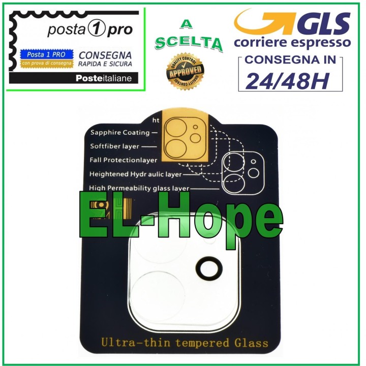 Film de protection en verre trempe' pour objectif d appareil photo pour Apple iPhone 11