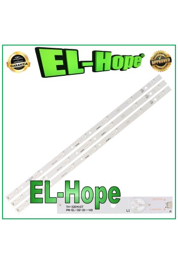 KIT 3 BARRES 7 LED POUR TV 32 PANASONIC PN-EL-32-21-V0 TX32CS510B TZLP200KECB3