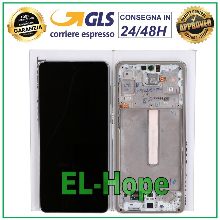Écran tactile LCD d origine pour Samsung A73 5G 2022 SM A736, cadre blanc GH82-28884B