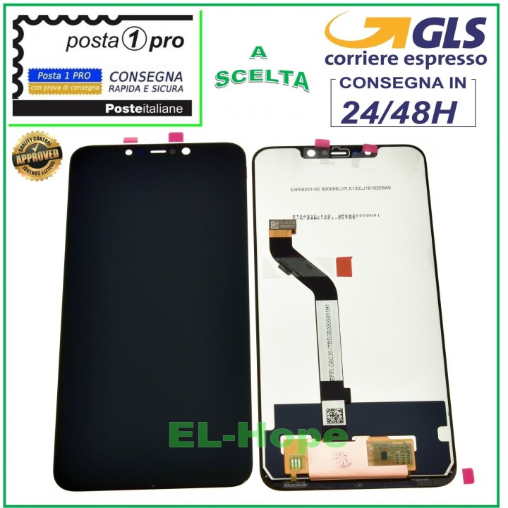 Écran LCD tactile noir pour Xiaomi Pocophone F1 M1805E10A