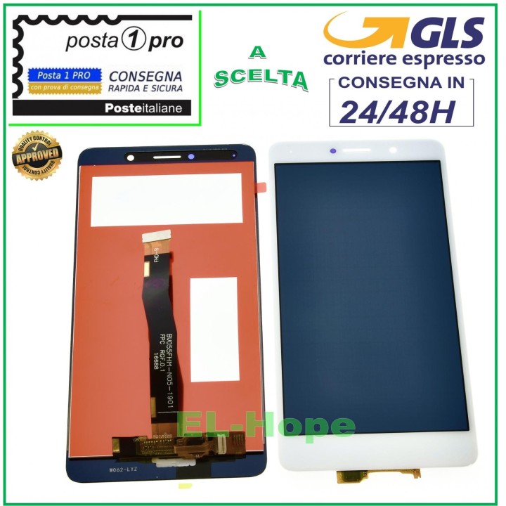 Écran LCD tactile en verre blanc pour Huawei Honor 6X BLN-L21 BLN-N22