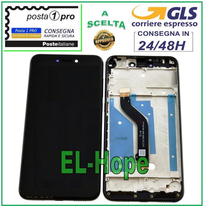 Cadre d e'cran tactile LCD pour Huawei P8 Lite 2017 PRA-LA1 LX1 LX3 Noir