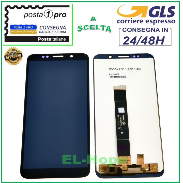 Écran LCD tactile noir pour Huawei Y5 2018 DRA-L01 L02 L21 L22 L23
