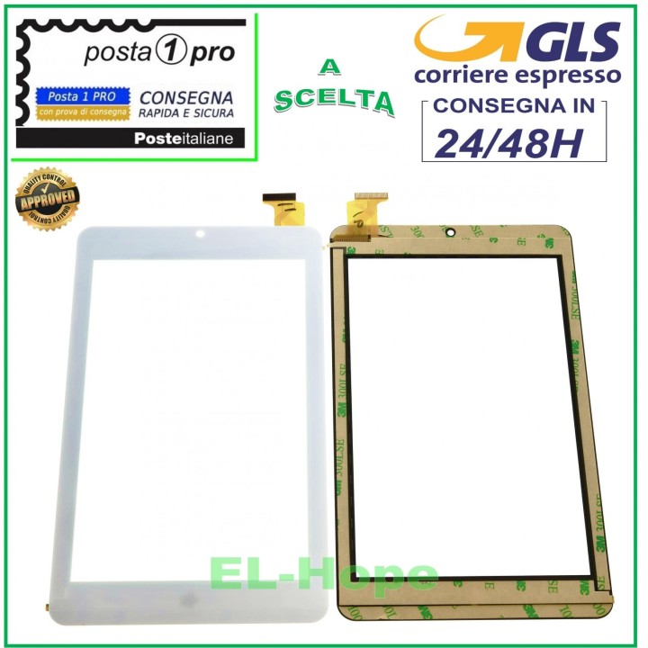 ÉCRAN TACTILE EN VERRE MEDIACOM SMARTPAD 750GO M-SP750GOS M-SP750GOB BLANC ORIGINAL