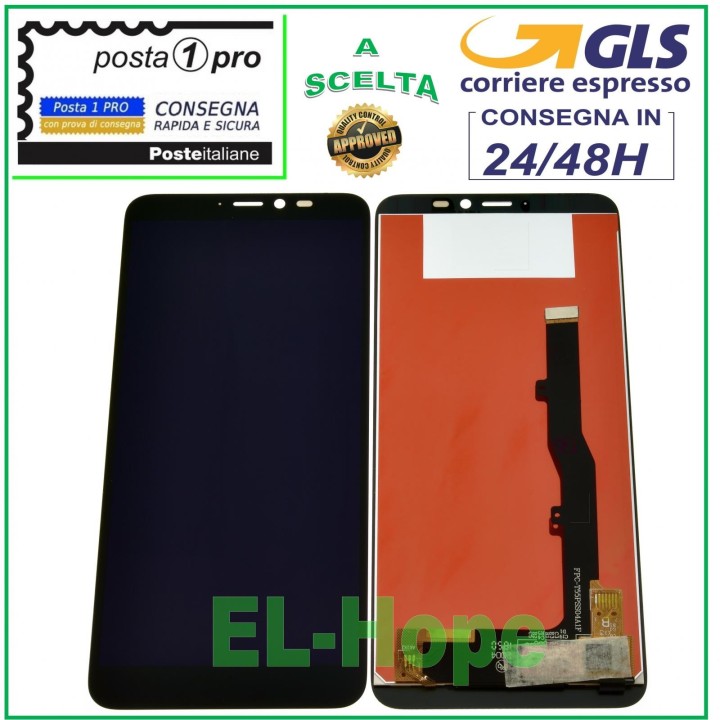 Écran LCD tactile 5,45  noir pour ZTE Blade A530 A606