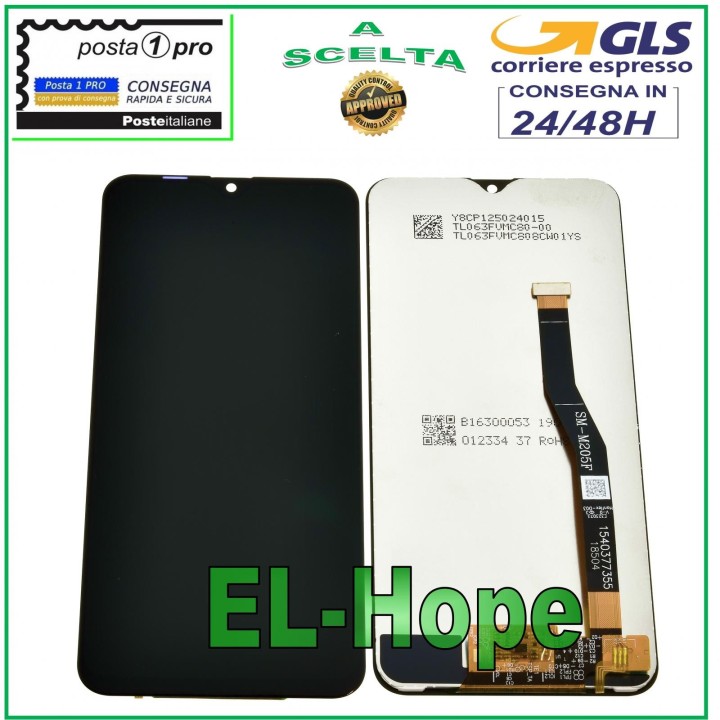 Écran LCD tactile noir pour Samsung Galaxy M20 SM M205 M205F