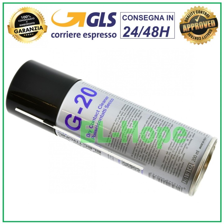 Spray nettoyant a' l alcool pour contacts, de'tergent sec, de'graissant, 200 ml, G-20 G20 TWO CI