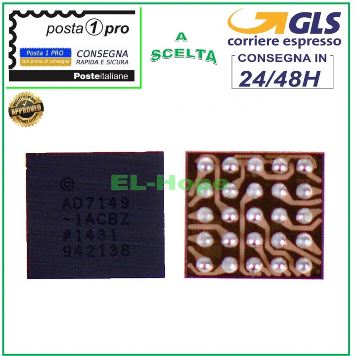 Puce IC BGA U10 AD7149, bouton d accueil pour Apple iPhone 7 et 7 Plus