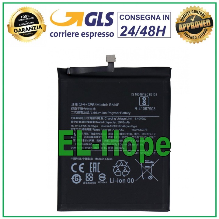 BATTERIE BM4F POUR XIAOMI MI 9 LITE M1904F3BG / Mi CC9 CC9E / Mi A3 4030 mAh LI-ON