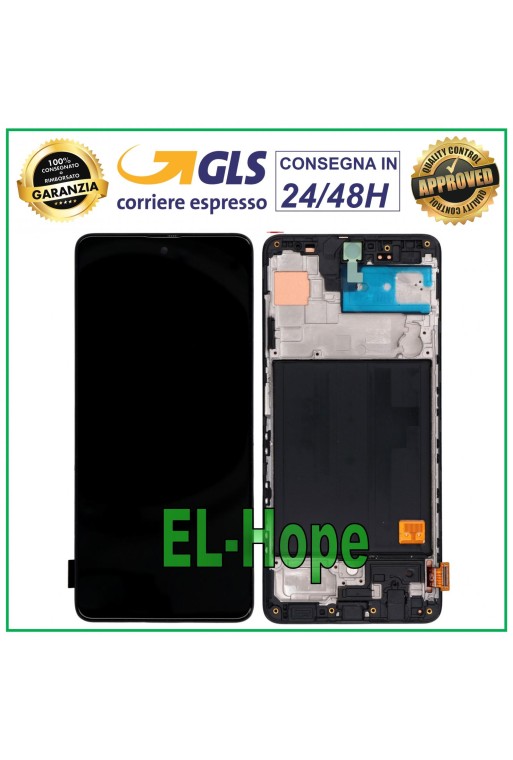 Écran tactile LCD TFT avec châssis pour Samsung Galaxy A51, SM-A515, A515F