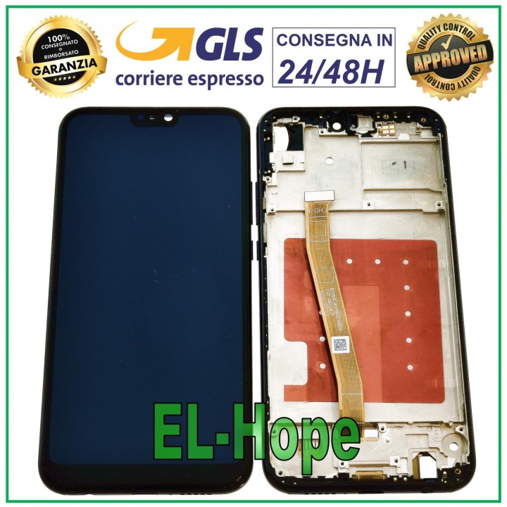 Cadre d e'cran LCD pour Huawei P20 Lite ANE-LX1, e'cran tactile en verre noir